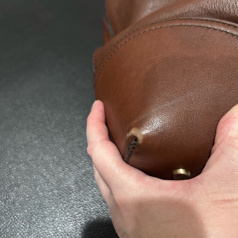 Cole Haan Brown Leather Trimmed Bag - Picture 11 of 13